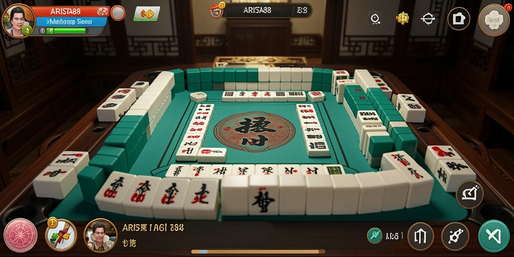 Tampilan menarik gameplay Mahjong di ARISTA88.
