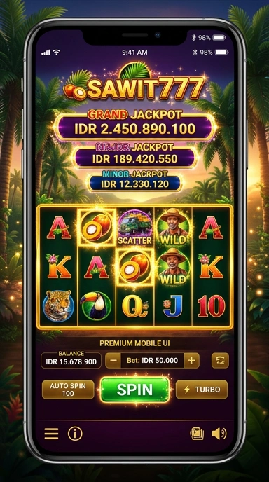 Tampilan antarmuka aplikasi sawit777 yang intuitif.